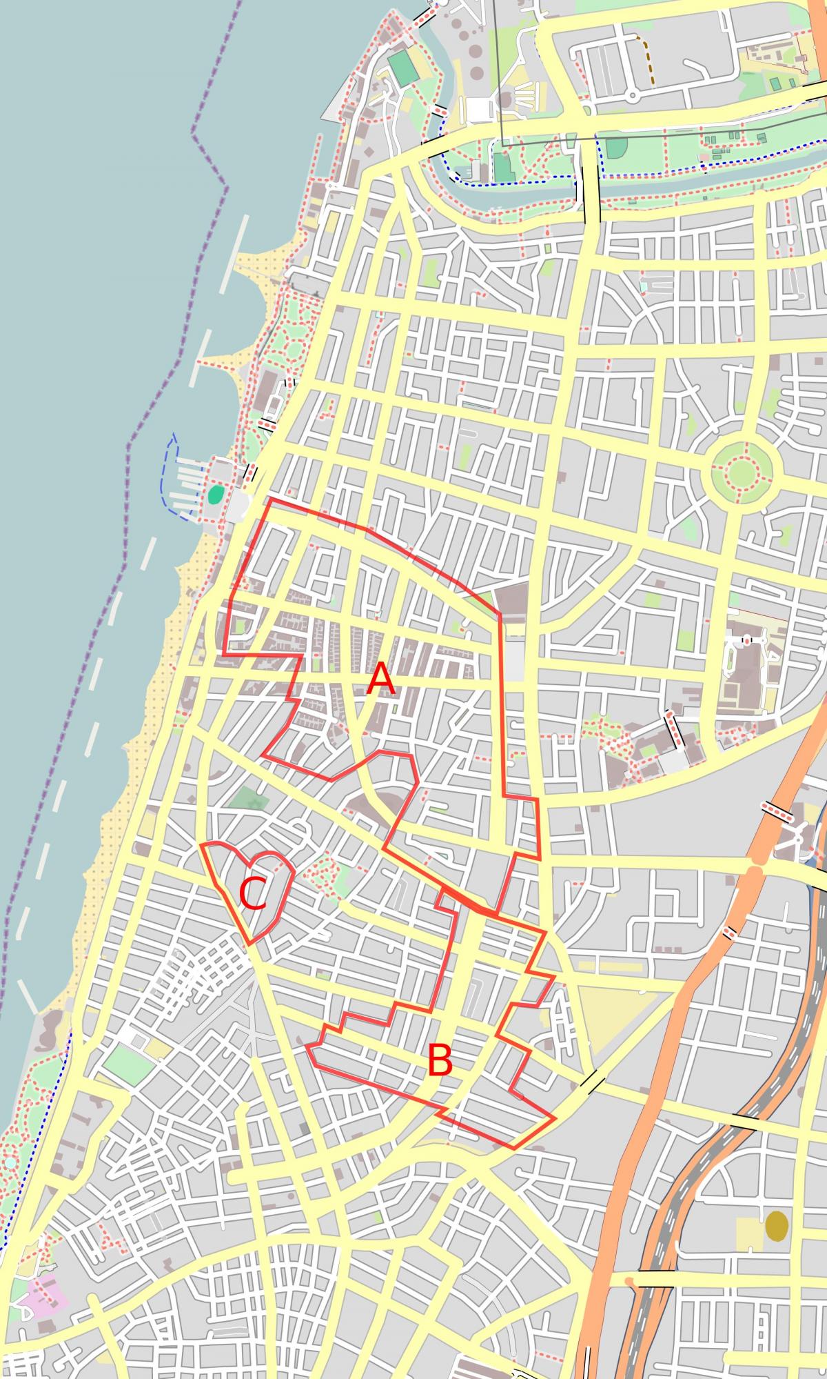 beyaz kent, Tel Aviv haritası 