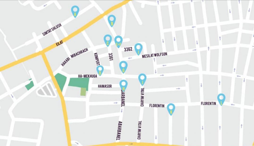 florentin, Tel Aviv haritası
