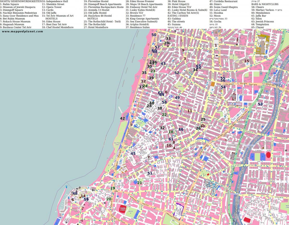 shenkin street Tel Aviv haritası 