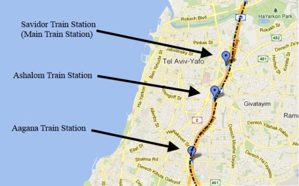 sherut harita, Tel Aviv haritası 