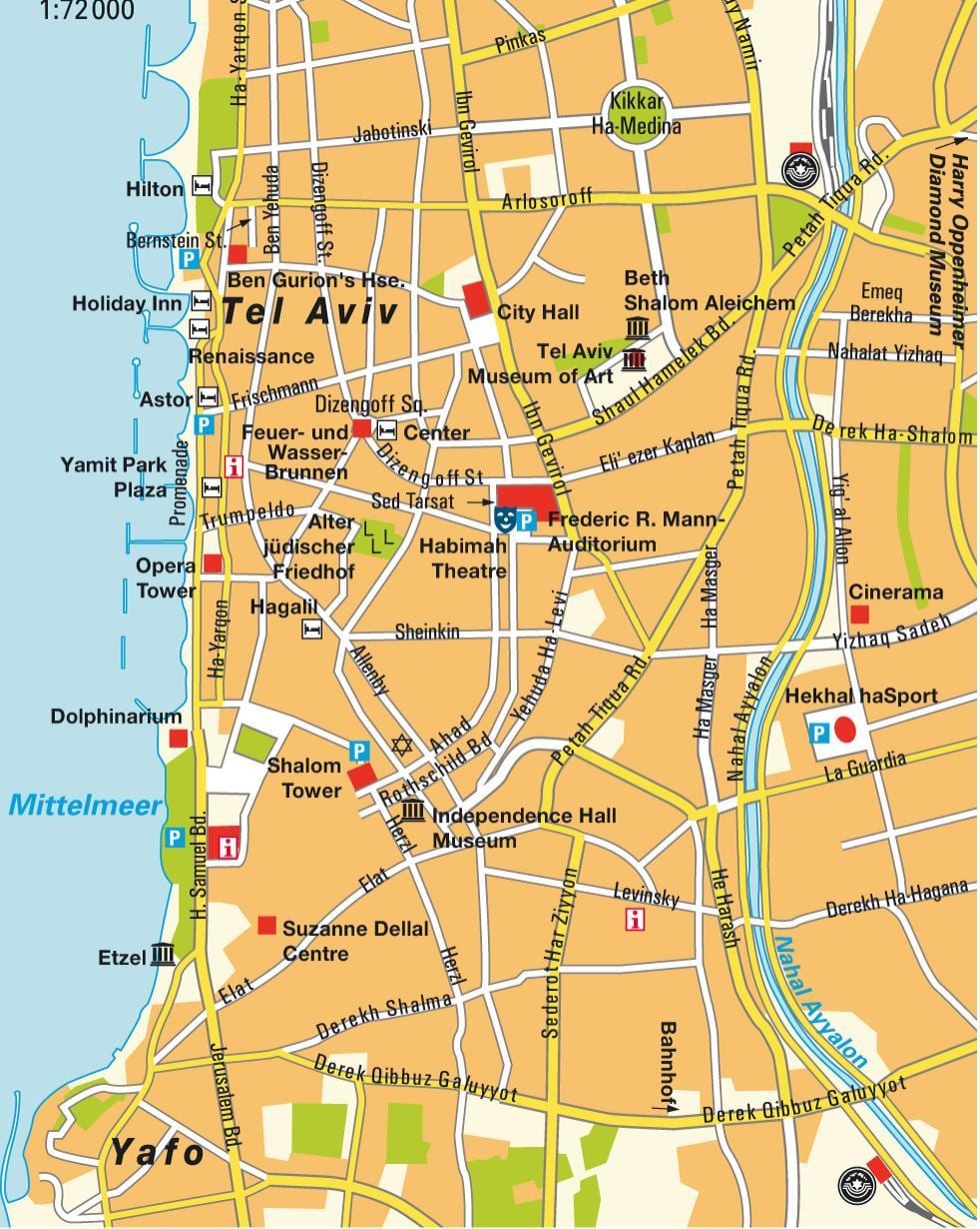Tel Aviv bölge haritası 