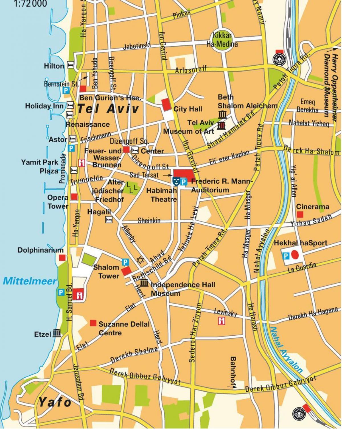 Tel Aviv bölge haritası 