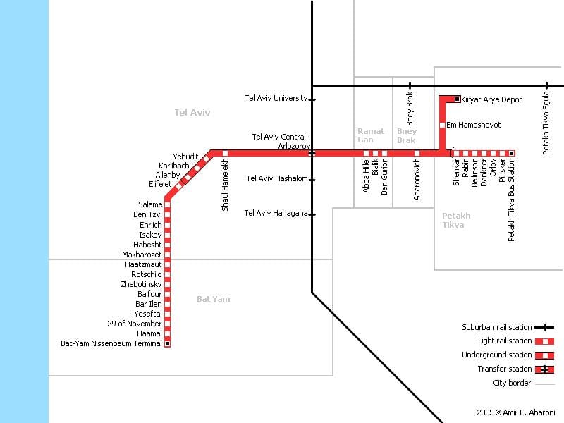 Tel Aviv metro haritası