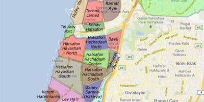 Tel Aviv mahalleleri haritası