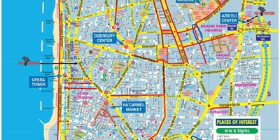 Tel Aviv bisiklet haritası 