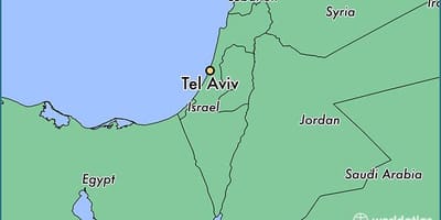 Tel Aviv dünya haritası 