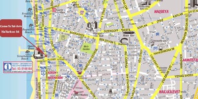 Tel Aviv harita ve çevresinde
