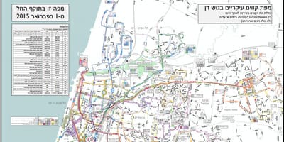 Tel Aviv otobüs güzergahları harita