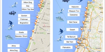Tel Aviv plajları göster 