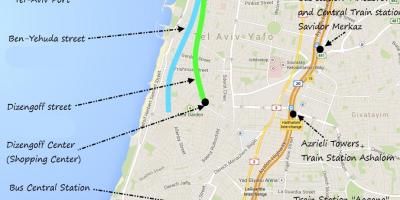 Tel Aviv ulaşım haritası 